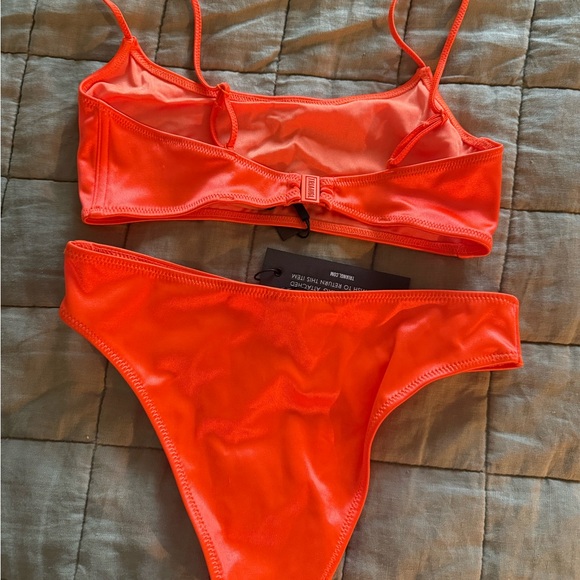 TRIANGL Neon Orange Bikini Set | Top & Bottom | NWT - Picture 4 of 4